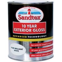 Sandtex Exterior Pure Brilliant White Gloss Wood & Metal Paint 750ml