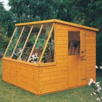 8X6 Iceni Pent Shiplap Wooden Shed With Assembly Service