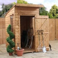 6X4 Aero Curved Roof Shiplap Wooden Shed With Assembly Service