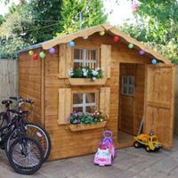 7X5 Wooden Playhouse With Base