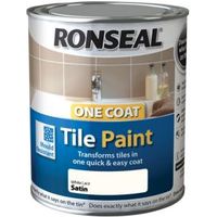 Ronseal Tile Paints White Satin Tile Paint0.75L