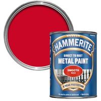 Hammerite Red Smooth Gloss Metal Paint 750 Ml