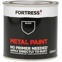 Fortress Black Gloss Metal Paint 250 Ml