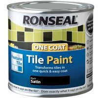 Ronseal Tile Paints Black High Gloss Tile Paint0.25L
