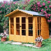 7X7 Kensington Shiplap Timber Summerhouse With Toughened Glass With Assembly Service Base Included