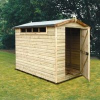 8X6 Security Cabin Apex Shiplap Wooden Shed With Assembly Service