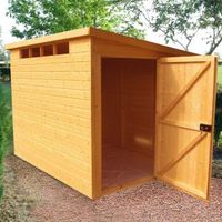10X6 Security Cabin Pent Shiplap Wooden Shed