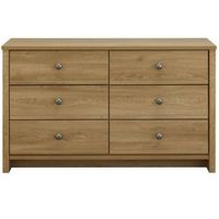 Manor Oak Effect 6 Drawer Chest (H)744mm (W)1258mm (D)450mm