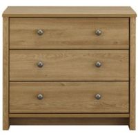 Manor Oak Effect 3 Drawer Chest (H)744mm (W)858mm (D)450mm