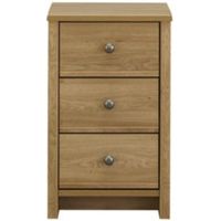 Manor Oak Effect 3 Drawer Chest (H)744mm (W)458mm (D)450mm