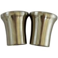 Stainless Steel Effect Metal Curtain Finial (Dia)28mm Pack Of 2