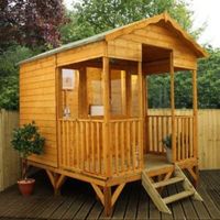11X8 Beach Hut Shiplap Wooden Summerhouse With Assembly Service