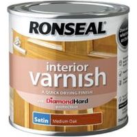 Ronseal Interior Diamond Hard Medium Oak Satin Interior Varnish 250ml