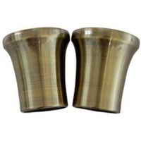 Antique Brass Effect Metal Curtain Finial (Dia)28mm Pack Of 2