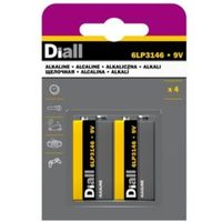 Diall PP3 Alkaline Battery Pack Of 4