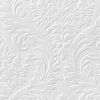 Anaglypta Luxury White High Traditional Paintable Wallpaper