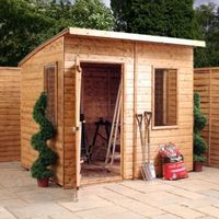 8X6 Aero Curved Roof Shiplap Wooden Shed With Assembly Service