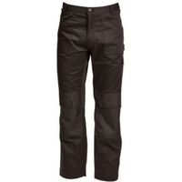 Rigour Multi-Pocket Black Trousers W36" L32-34"