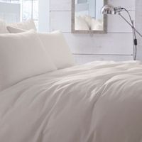 Chartwell Waffle Plain Cream Double Bed Cover Set