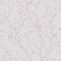 Fine Décor Laurel Mauve Floral Wallpaper