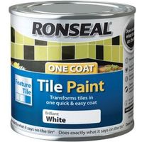 Ronseal Tile Paints Brilliant White High Gloss Tile Paint0.25L