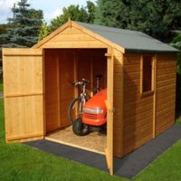 8X6 Warwick Apex Shiplap Wooden Shed Base Included