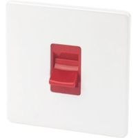 Varilight 45A Double Pole Ice White Cooker Switch