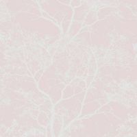 Statement Wispering Pink Trees Glitter Effect Wallpaper