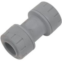 Polyplumb Push Fit Straight Coupler (Dia)15mm Pack Of 10