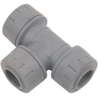 Polyplumb Push Fit Equal Tee (Dia)15mm Pack Of 10