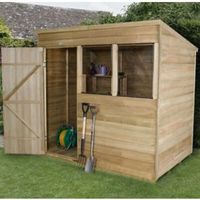 7X5 Pent Overlap Wooden Shed - 5013053152232