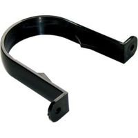 Floplast Half Round Gutter Downpipe Clip (Dia)68mm Black Pack Of 1