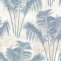 Superfresco Easy Paume Blue Palm Leaf Wallpaper