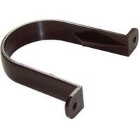Floplast Round Gutter Downpipe Clip (Dia)68mm Brown Pack Of 1