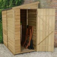 6X3 Pent Overlap Wooden Shed With Assembly Service