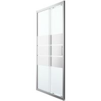 Cooke & Lewis Beloya 2 Panel Sliding Shower Door With Mirror Glass (W)1000mm