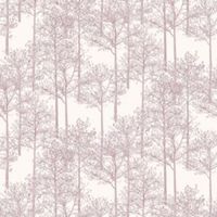 Superfresco Easy New Forest Pink Trees Metallic Effect Wallpaper