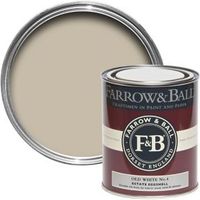 Farrow & Ball Old White No.4 Mid Sheen Estate Eggshell Paint 750 Ml