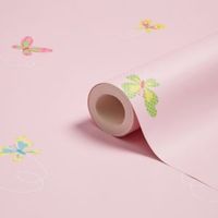 Fine Décor Fun4Walls Pink Butterflies Wallpaper