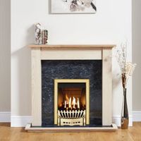 Focal Point Elegance Brass Inset Gas Fire Suite
