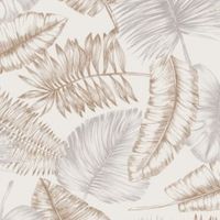 Superfresco Easy Daintree Taupe Palm Leaf Metallic Effect Wallpaper