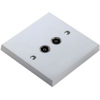 Pro Power Standard Screwed White Plastic Coaxial Socket - 5060038169419