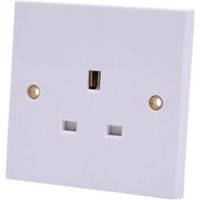 Pro Power 13A White Unswitched Single Socket