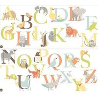 Fun4Walls Alphabet Zoo Multicolour Self Adhesive Wall Sticker