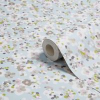 K2 Confetti Turquoise Floral Wallpaper