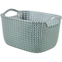 Curver Knit Collection Misty Blue 8L Plastic Storage Basket