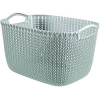 Curver Knit Collection Misty Blue 19L Plastic Storage Basket