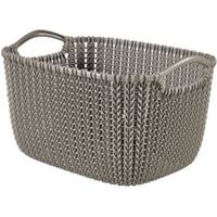 Curver Knit Collection Harvest Brown 8L Plastic Storage Basket