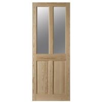 4 Panel Clear Pine Glazed Internal Door (H)1981mm (W)762mm