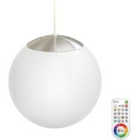 Idual Selena White Frosted Glass Ceiling Pendant With Remote